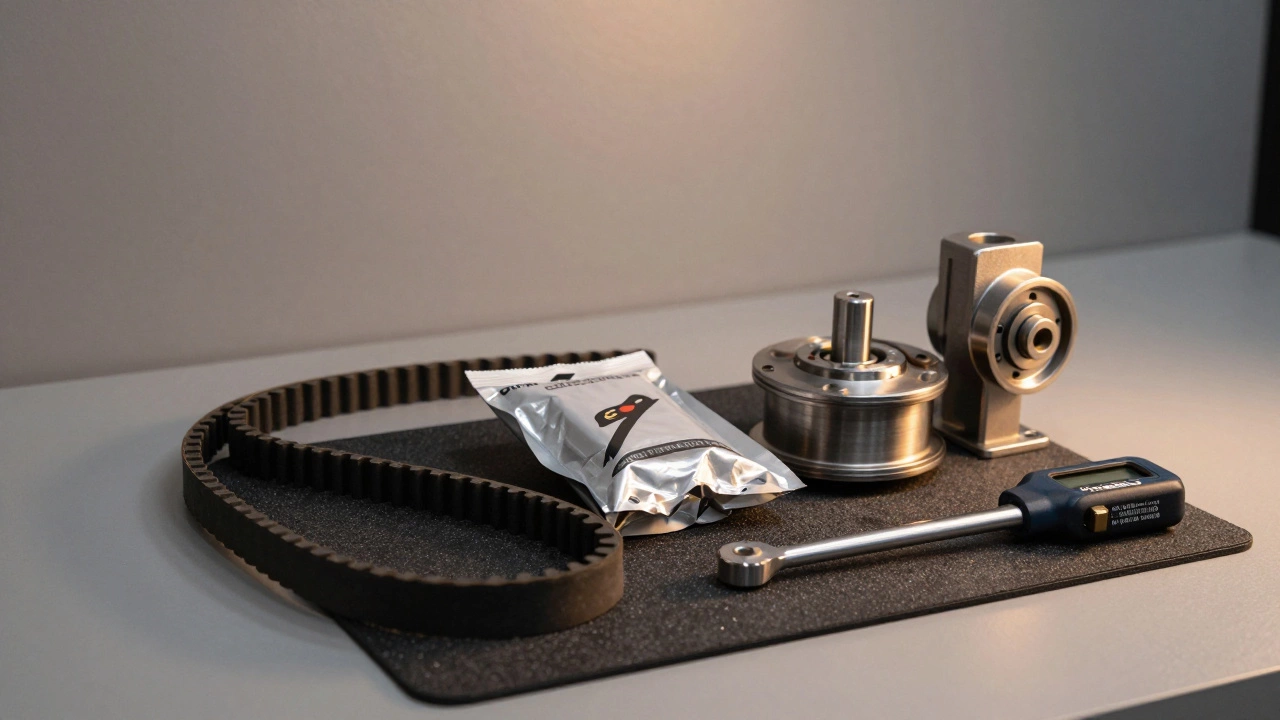 Комплект новых деталей для замены системы привода распредвала