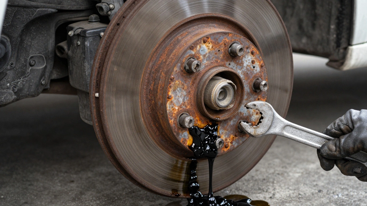 Ржавые тормозные диски и старое масло в двигателе