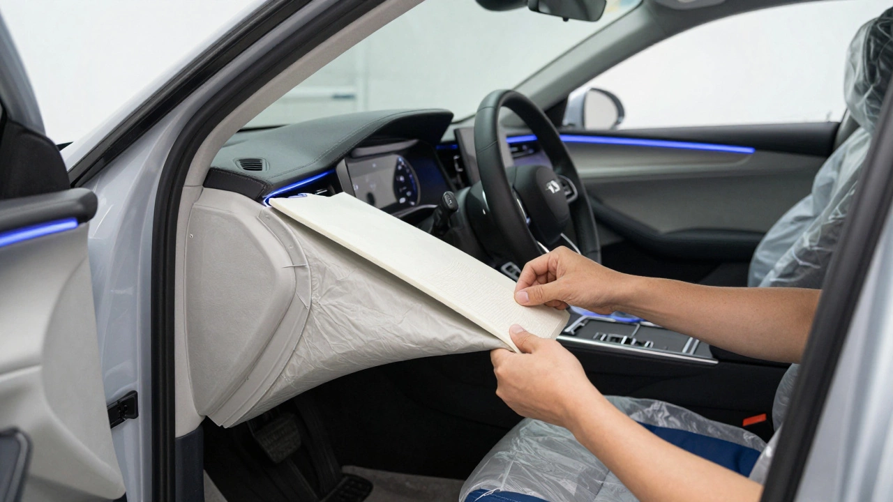 Монтаж шумоизоляции в дверях автомобиля с LED-подсветкой салона